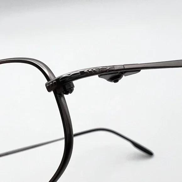 Nautica N7077 031 Full Thin Eyeglass Frame Oval Gunmetal Gray 47-19-135 Italy